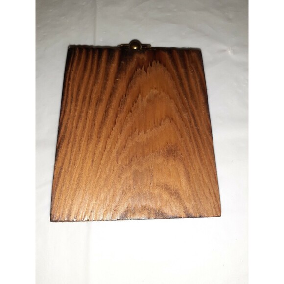 Vintage Handcrafted Keyhook Painted Rocks Stained Wood Backing Boho Ecclectic - Picture 7 of 12